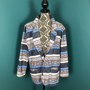 Women’s pattern blazer, small.
